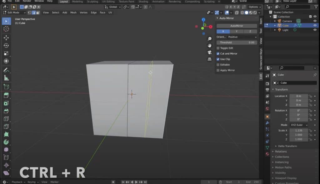 empezamos a editar en Blender