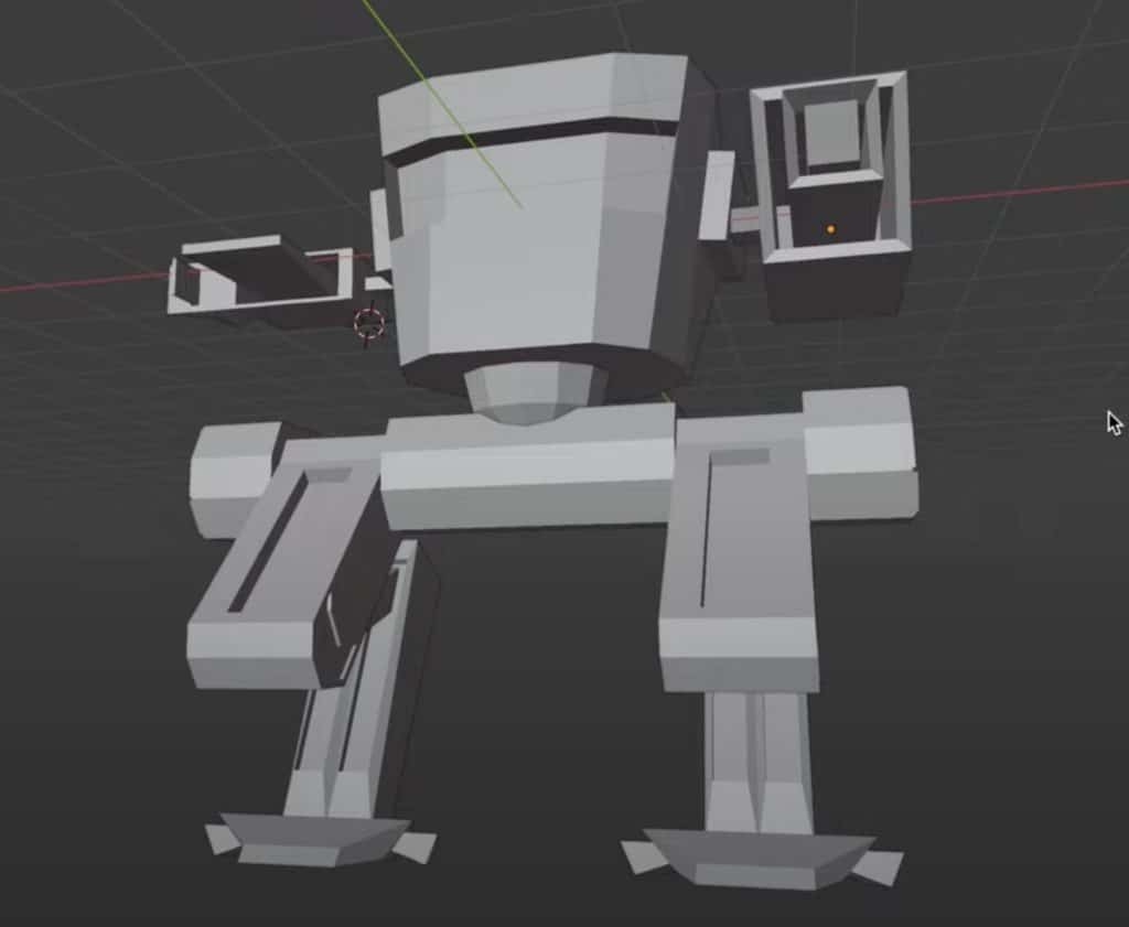 Mecha completo en blender